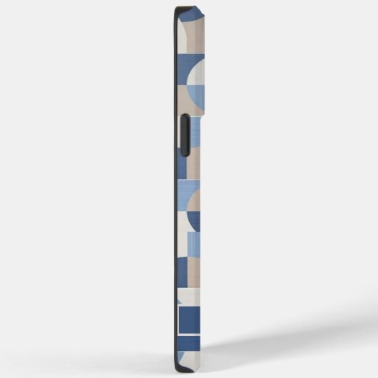 Blauw Grijs Tan Beige Geometric Case-Mate iPhone Case (Achterkant / Rechts)