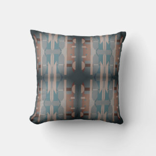 Blauw Grijs Tan Houtskool Zuidwest Look Large Mosa Kussen