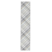 Blauw/Grijs/Tan Plaid Medium Tafelloper (Voorkant)