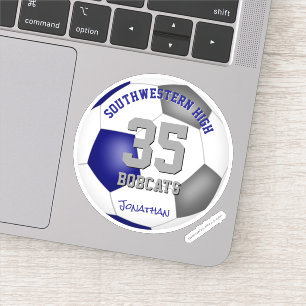 blauw grijs team kleuren jongens voetbal sticker
