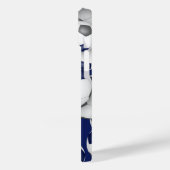 Blauw grijs team kleuren meisjes voetballen patroo Case-Mate iPhone case (Achterkant / Links)