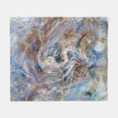 Blauw Grijs Vloeibare Marmerende Illustratie Fleece Deken (Voorkant (Horizontaal))