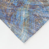 Blauw Grijs Vloeibare Marmerende Illustratie Fleece Deken (Hoek)