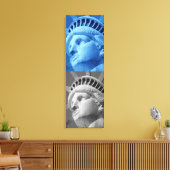 Blauw Grijs Vrijheidsbeeld Verpakt Canvas Afdruk (Insitu (Woonkamer))