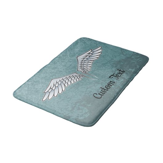 Blauw-grijs Wings Bath Mat (Gekanteld)