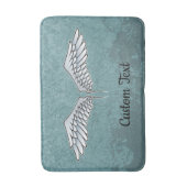Blauw-grijs Wings Bath Mat (Voorkant Verticaal)