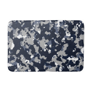 Blauw Grijs Wit Camouflage Camo Patroon Badmat