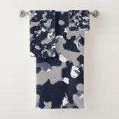 Blauw grijs wit Camouflage Camopatroon Bad Handdoek (Insitu)
