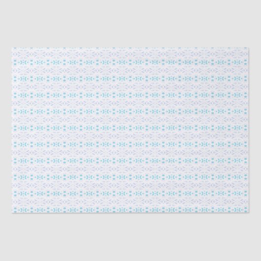 Blauw grijs wit pastel deco Pattern Baby Gift Tissuepapier (Voorkant)