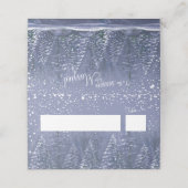 Blauw grijs wit winter pijnbomen bruiloft escort (Buitenkant ongevouwen)