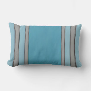Blauw, grijs, zwart eenvoudig zo kussen