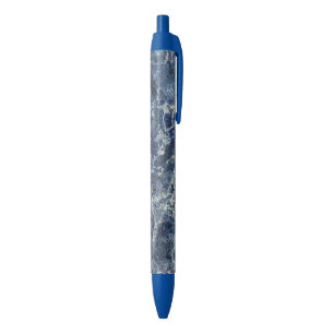 Blauw Grijs Zwart Marmer & Beige Aderen Blauwe Inkt Pen