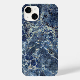 Blauw Grijs Zwart Marmer & Beige Aderen Case-Mate iPhone 14 Hoesje