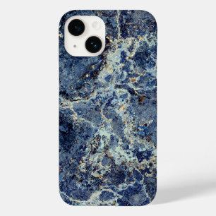 Blauw Grijs Zwart Marmer & Beige Aderen Case-Mate iPhone 14 Hoesje