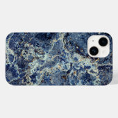 Blauw Grijs Zwart Marmer & Beige Aderen Case-Mate iPhone Case (Achterkant (horizontaal))