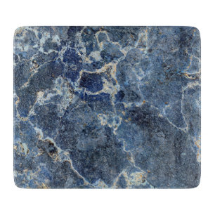 Blauw Grijs Zwart Marmer & Beige Aderen Snijplank