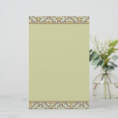 Blauw & grijze Damascus 100% gerecycled papier (Staand voorkant)