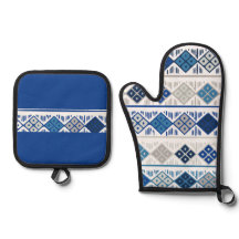 Blauw grijze geometrische 