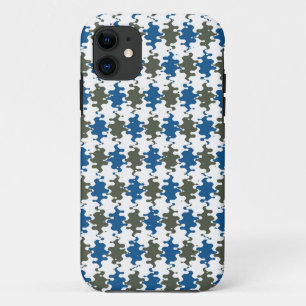 Blauw grijze golfpatroon iPhone 11 hoesje