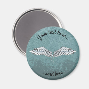 Blauw-grijze Wings Magnet Magneet