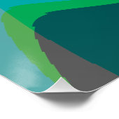 Blauw Groen 806 Abstract Perfect Poster (Hoek)