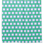 Blauw groen Abstract modern doucheniveau Douchegordijn (Voorkant)