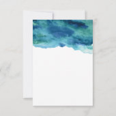 Blauw Groen Aqua Aquarel Modern Trouw RSVP 1b (Achterkant)
