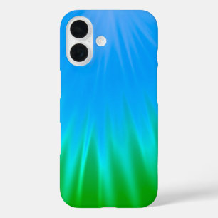 Blauw & Groen Aurora-geïnspireerde iPhone 16 Hoesj Hoesje