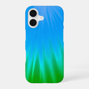 Blauw & Groen Aurora-geïnspireerde iPhone 16 Hoesj Hoesje