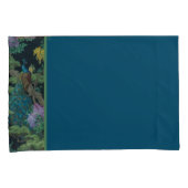 Blauw groen behang bijgesneden patroon kussensloop (Voorkant-Rechts)