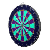 Blauw, Groen, Bruin en Paarse Metaalkooi Dartboard Dartbord (Voorkant Rechts)