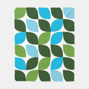 Blauw, groen, cool, trendy, moderne abstracte natu fleece deken
