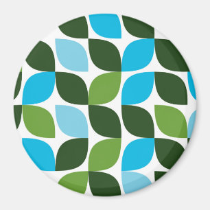 Blauw, groen, cool, trendy, moderne abstracte natu magneet