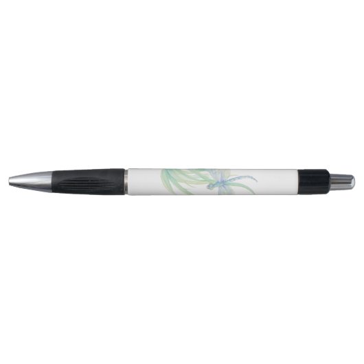 Blauw Groen Dragonfly Waterverf Kunst Pen (Voorkant)