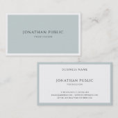 Blauw Groen Elegant Eenvoudig Modern Ontwerp Sjabl Visitekaartje (Voorkant / Achterkant)