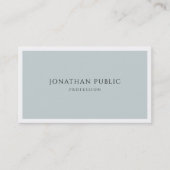 Blauw Groen Elegant Eenvoudig Modern Ontwerp Sjabl Visitekaartje (Voorkant)