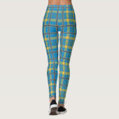 Blauw, groen en geel Tartan Leggings (Achterkant)