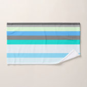Blauw, groen en grijs Abstract Strepen Bad Handdoek (Handdoek)