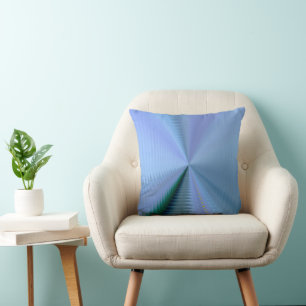 Blauw Groen en Lavendel Whimsical Abstract Bloemmo Kussen