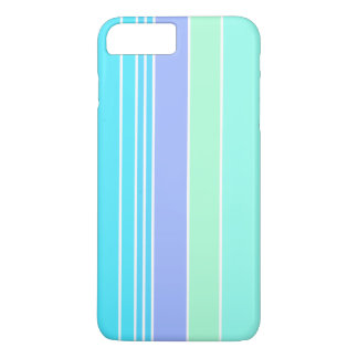Blauw Groen en Paarse Strepen iPhone 8 Plus / 7 Plus Hoesje