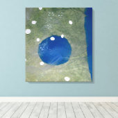 Blauw, groen en wit Abstract Canvas Afdruk (Insitu (Houten vloer))