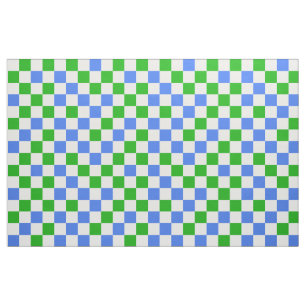 Blauw Groen En Wit Geruit Patroon Stof