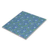 Blauw groen Floral Periwinkle Pattern naar landsti Tegeltje (Zijkant)
