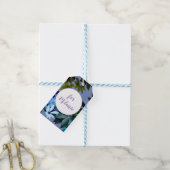 Blauw & Groen Foliage Custom Gift Label Cadeaulabel (Met Touw)