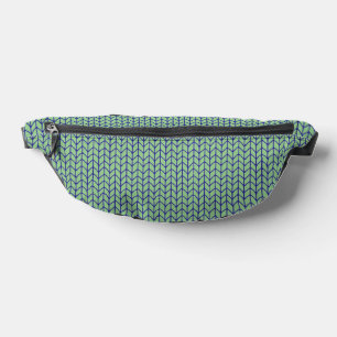BLAUW GROEN GEBREID Heuptasje