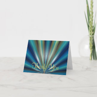 Blauw-groen gecomprimeerd design - Hartelijk dank Bedankkaart