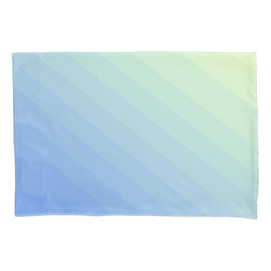Blauw Groen Geel Ombre Kussensloop (Voorkant)