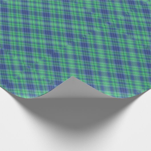 Blauw groen geplakt patroondepot cadeaupapier (Hoek)