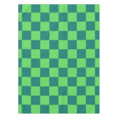 Blauw groen geruit gingham patroon tafelkleed (Voorkant)