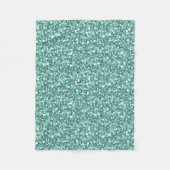 Blauw-Groen Glitter Fleece Deken (Voorkant)